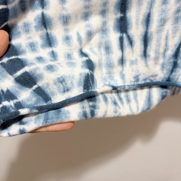 Johnny Was Calme Pima Cotton Modal Blend Tie Dye Sweater Size Small Blue White - Picture 7 of 11